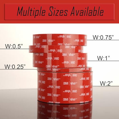 3M Double Sided Mounting Tape Heavy Duty Made of 3M 5925 Vhb 0.75"×10Ft Black Waterproof Foam Tape Strong Adhesive Strip Tape for Automotive Trim Insulation Strip Office Home Décor - size: 0.75" × 10 Ft