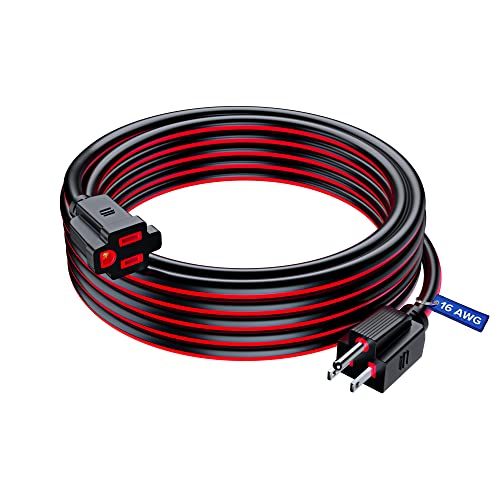 Maximm 25 Ft Black and Red Extension Cord, Heavy Duty 3-Prong Outdoor Power Cable, ETL Listed for Contractors - color: Black and Red, size: 25 Feet