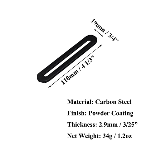 10 Pcs 4 1/3" Adjustable Flat Mending Plate Support with Single Slot, 2.9mm Thickness Steel Slideable Bracket, Straight Repair Plates Brace, Repair Fixing Bracket Connector for Chair Table Drawer - size: 110mm flat mending bracket