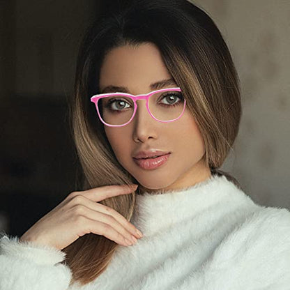 Safety Glasses for Men Women Nurses Anti Fog Stylish Fashion Comfortable Goggles with Side Shields Eye Protection for Adult - color: Dark Pink