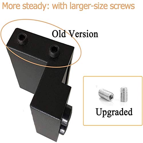 2PCS Barn Door Stopper for Sliding Barn Door Flat Track, Perfect Replacement Sliding Door Hardware Accessories, Black (Fit for Track: Width: 1-7/16 in-1-5/8 in, Thickness: 1/4 in)