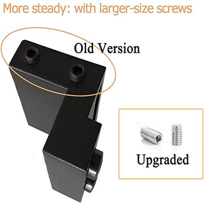 2PCS Barn Door Stopper for Sliding Barn Door Flat Track, Perfect Replacement Sliding Door Hardware Accessories, Black (Fit for Track: Width: 1-7/16 in-1-5/8 in, Thickness: 1/4 in)
