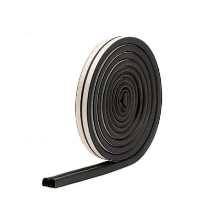 M-D Building Products 01025 17 ft. Black Small Rubber Auto & Marine Weatherseal for All Climates - size: 17 Ft.
