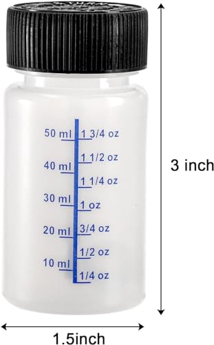 Coloch 30 Pack 2 Oz Paint Touch Up Bottles with Child-safe Lid and Applicator Brush, Plastic Touch-up Leftover Paint Container with Mixing Ball for Fixing Wall, Stone Chip, Scratches, Car Surface