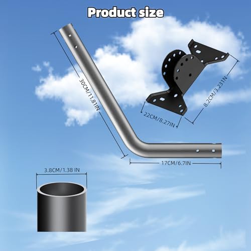 Starlink Gen 3 Mounting Kit for Roof, Pole & Wall Installations, Heavy Duty Adjustable Mounting Bracket with Accessories, Weatherproof Outdoor Satellite Dish Mount