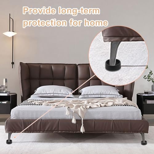 4 Pcs Non Slip Furniture Pads - 1.5 Inch Black Round Rubber Caster Cups, Furniture Coasters, Anti-Slip Grippers for Hardwood Floors, Chair Leg Floor Protectors for Bed, Couch, Table - size: 1.5 Inch