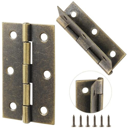 Murtenze 6 Pack 2.5 Inch Door Hinge, Antique Bronze Butt Hinges with Mounting Screws - color: Antique Bronze, size: 2.5 Inch - 6PCS