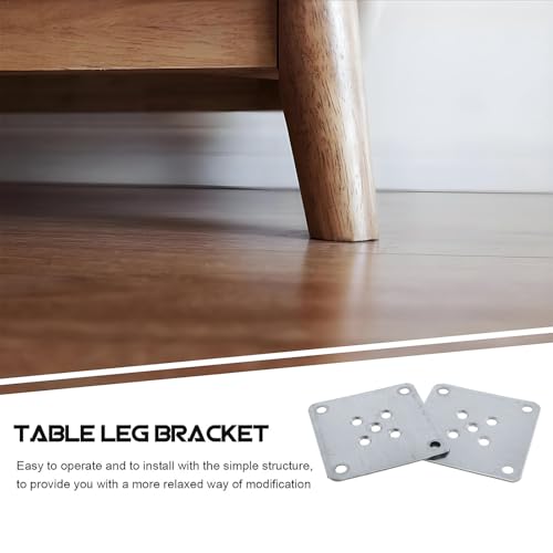 4PSC Furniture Leg Bracket Leg Mounting Plates Flat Mounting Bracket for Sofa Leg Maintenance Chair Leg Connector DIY Leg Connector with Screws T Plate Connector