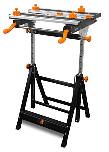 WEN Portable Work Bench with Steel Construction, Clamping Vises, and Adjustable Height and Bevel (WB2322T)