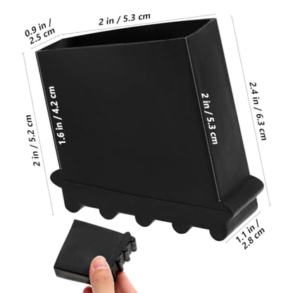 Cabilock 4 Pcs Ladder Feet Covers, Non-Slip Rubber Foot Pads for Step & Extension Ladder, Anti-Skid Cushion Protector Replacement Accessories, Black - color: 1.black