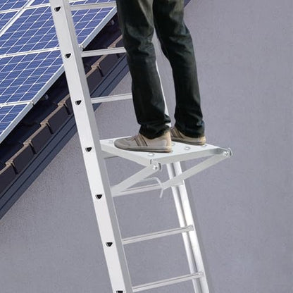 Ladder Work Platform Accessory, Heavy Duty 330 lbs Capacity Alloy Steel Foldable Work Tray for Multi-Use Ladders, Anti-Slip Paint Tool Holder for Electrical Maintenance, Painting and DIY Projects