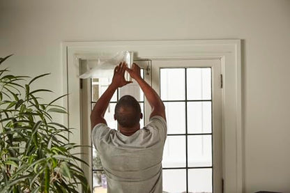 Duck Brand Winter Window Insulation Kit – Window Seal Rolled Shrink Film Covers Up to 15 3’ x 5’ Windows – Window Tape Included – Easy Indoor Installation - Clear - 15-Pack (288069) - size: 15 Windows