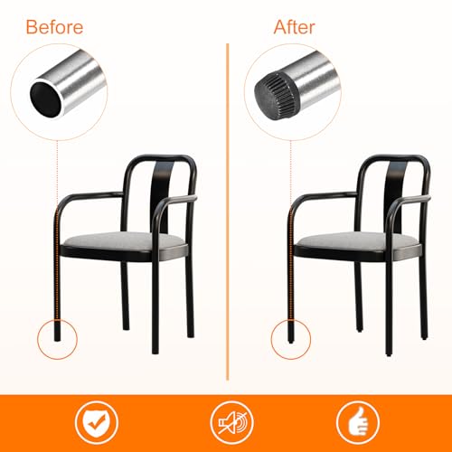 uxcell 4Pcs Inserts for Round Tubes with Leveling Feet, for 19mm/0.75" OD Round Tube, M6-1.0mm Thread Black Plastic Furniture Chair Blanking End Caps Insert Plugs
