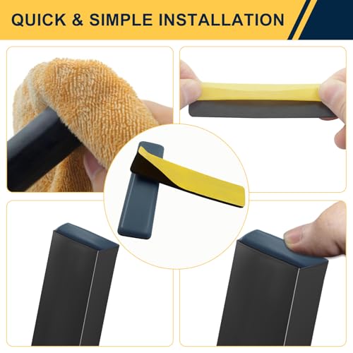 24Pcs 1 x 4 Inch Rectangular Adhesive Sliders,PTFE Chair Glides Floor Protectors Self-Stick Moving Pads,Furniture Pads for Hardwood Floors/Carpet - size: 1 x 4 Inch