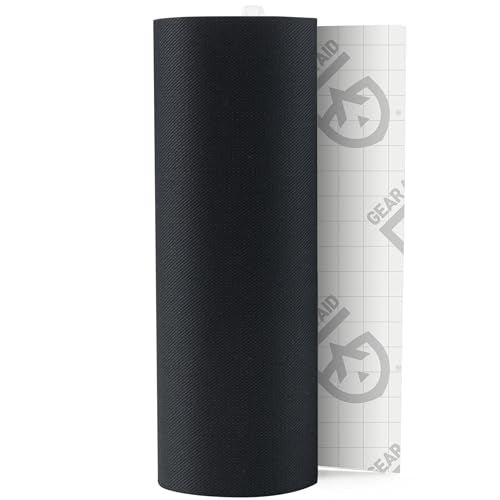 GEAR AID Tenacious Tape 3” x 20” Nylon Fabric Gear Repair Tape, Fix Holes and Rips in Puffy Jackets, Rain Gear, Tents, Sleeping Bags and Outdoor Equipment, Black, 1 Roll - color: Black, style: 3" × 20" (1 Roll)