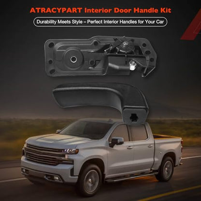 Interior Door Handle Front Left Drivers Side Compatible with 2007-2014 Chevy Silverado 1500/2500/3500 Tahoe Suburban Avalanche GMC Sierra Yukon Cadillac Escalade ESV/EXT,Replaces OEM# 20833606, 80374 - color: Driver Side