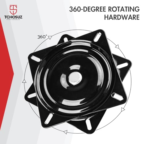 2Pack Heavy Duty Bar Stool Swivel Plate, 6 Inch Swivel Chair Base with Solid Ring of Ball Bearings, 400lbs Capacity Chair Swivel Bracket Replacement Parts for Barstools Recliner Chair Sofa