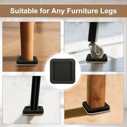 Upgraded Felt Furniture Sliders for Hardwood Floors - 4 PCS 5" Heavy Duty Furniture Movers Sliders with Unique Groove Design, Easily and Safely Move Any Item - size: 5 inch 4 PCS (Upgrade)