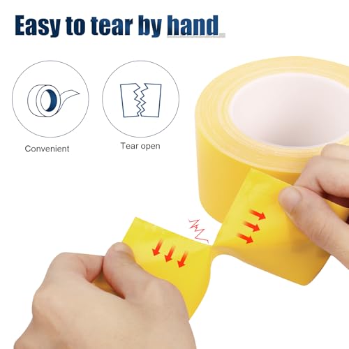 Yellow Duct Tape Heavy Duty, 2.36 Inch x 36 Yard Waterproof Strong Adhesive Duct Tape for Indoor Outdoor Repairs Tear by Hand, 1 Roll - color: Yellow