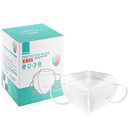 SAROULU 5-Layer Breathable Disposable KN95 Face Masks Respirator Cup Dust Safety Protection Mask - color: Khaki-40