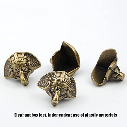 Jewelry Box Antique Lock Latch Hasp Hinges Handle Box Corner Protectors Kit for DIY Jewelry Box Bronze, Box not Included
