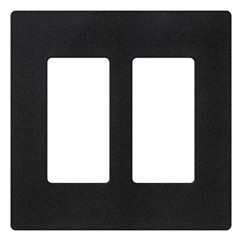 Lutron Claro 2 Gang Decorator/Rocker Wallplate, Satin, Midnight (1-Pack) | SC-2-MN - color: Midnight, size: 1 Pack