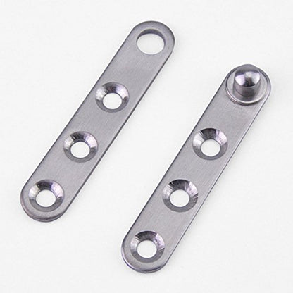 4 Piece Stainless Steel 360 Degree Rotating Concealed Hinges, Door Pivot Hinges Stainless Steel Drawer Window Door Fittings for Door Cabinets Cabinet (Small) - size: Small
