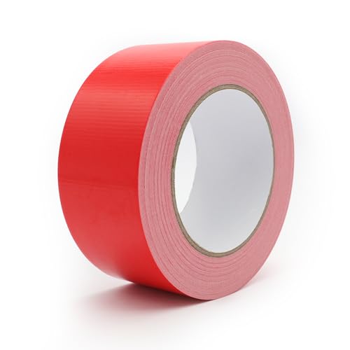 Heavy Duty Duct Tape 2 Inch X 33 Yards, 8.5 Mil Thickness, Multi Purpose Red Duct Tape, No Residue, Waterproof and Tear by Hand - for Repairs, Industrial, Professional Use - color: Red, size: 2 Inch X 33 Yards