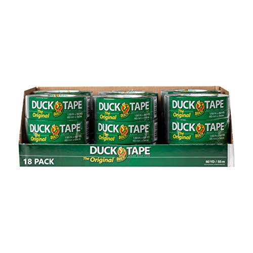 The Original Duck Tape Brand Duct Tape, 18-Pack 1.88 Inch x 60 Yard, 1080 Total Yards, Silver (1042019) - size: 18 Rolls, 60 Yds