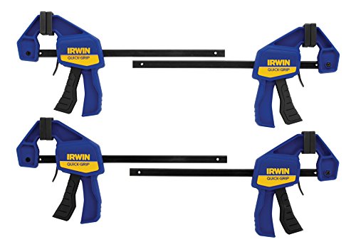BLACK+DECKER Portable Workbench, Project Center and Vise with IRWIN QUICK-GRIP Clamps, One-Handed, Mini Bar, 6-Inch, 4-Pack (WM425-A & 1964758) - style: w/ 4pk Clamps