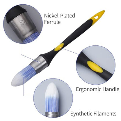 Trim Paint Brushes for Walls, Paint Brush Set, Trim Brushes for Painting, for Wall Touch Up Home Furniture