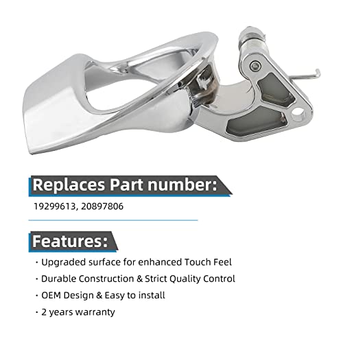 DEAL AUTO ELECTRIC PARTS Chrome Interior Door Handle, Front/Rear Passenger Right Side, with Metal Pin & Spring Replacement Kit, Compatible with 2006-2011 Chevy HHR, Replaces 19299613 20897806 - style: Right Front or Rear