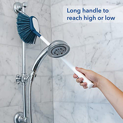 Unger EZ Reach Shower Tub and Tile Scrub Brush, Crevice Bathroom Cleaning Supplies, Non-Scratch Scrubber Tool for Showers, Fixtures, Bathtubs, Drains, Grout, and Marble - style: EZ Reach Shower Brush