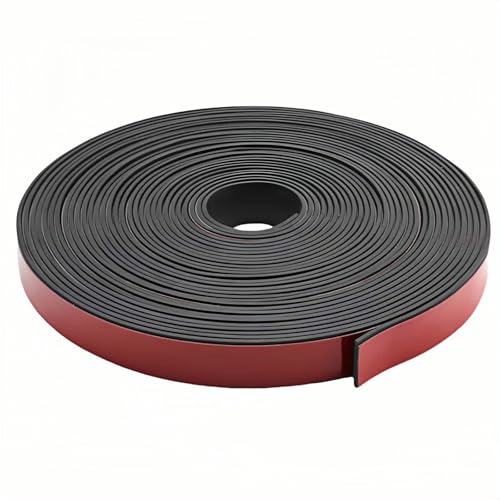 1" x 1/8" Thick Self-Adhesive Rubber Strip - Heavy Duty Weather Stripping,Soundproofing,Anti-Slip Tape for Doors,Vibration Proof for HVAC,Electrical Cabinet，Windows,Cars,Flooring (10ft Black)
