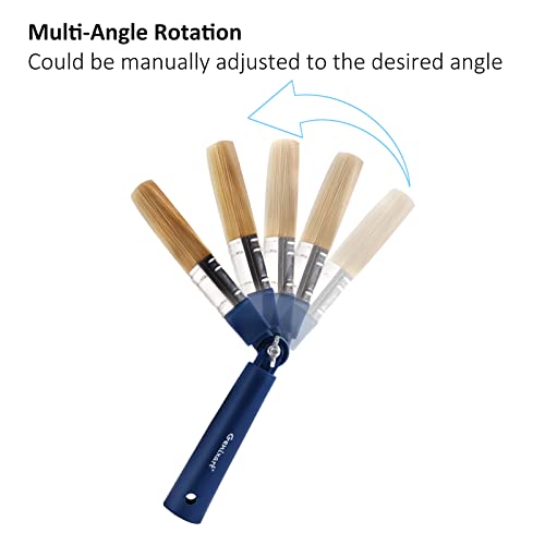 Genixart Extendable Paint Brushes for Walls & Ceiling, Multi Angle Adjustable Masonry Paint Brush for Fence Stain & Wood Varnish (3 Pack)