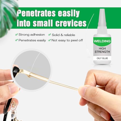 150ML Welding High-Strength Oily Glue, Upgrade Strong Glue for Everything, Instant Bonding Super Glue in 10s for Metal, Wood, Ceramics, Leather, Glass (2 pcs) - color: 2 pcs