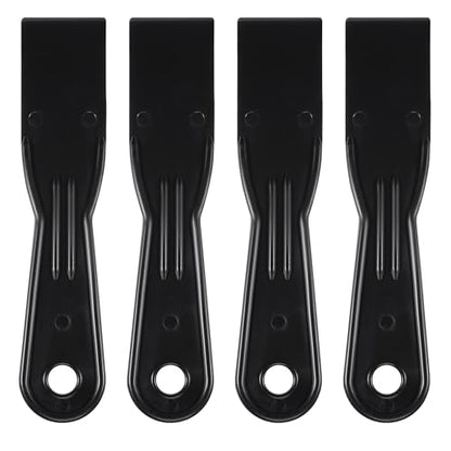4 Pcs Putty Scraper 1.5" ABS Plastic Spatula Drywall Patch Repair Spreader Wall Covering Smoother Black - size: 1.5"