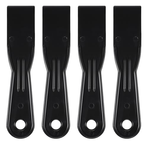 4 Pcs Putty Scraper 1.5" ABS Plastic Spatula Drywall Patch Repair Spreader Wall Covering Smoother Black - size: 1.5"