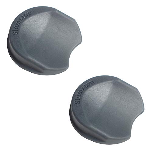 SlamStop Door Stopper Stops Slamming Doors by Wedging Door Open (2 Pack, Anthracite) - color: Anthracite, size: 2 Pack