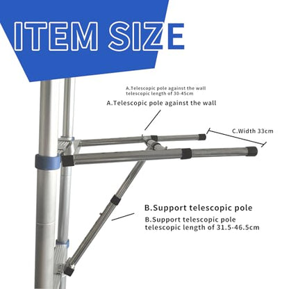 JADDUO Telescoping Ladder Stabilizers A-015, 17.72 x 13 Inch - size: Ladder Stabilizers