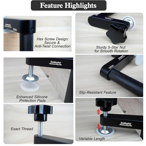 2-Pack 3/4" Bench Dog Clamps, Dog Hold Clamp Secure Woodworking Clamps For Woodworking, Anti-Twist, Compatible with 19mm Workbenches, for Craftsmen & DIYers