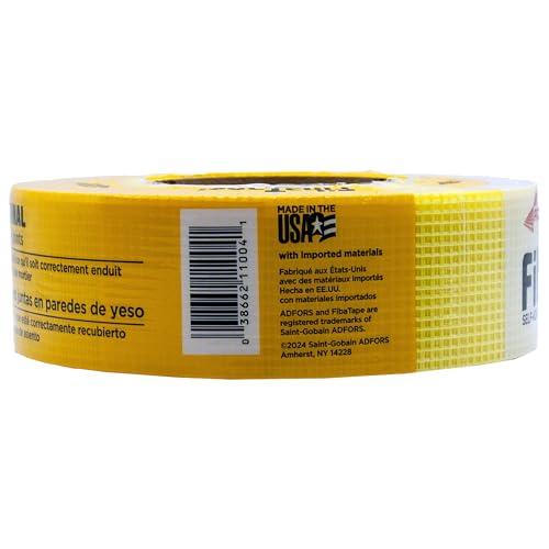 ADFORS Saint-Gobain FDW6429-U FibaTape Drywall Joint Tape, 1-7/8-Inch x 300-Feet, Yellow