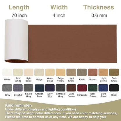 Gheeidau Canvas Repair Tape 4×70 Inch Waterproof Self-Adhesive Fabric Repair Patch for Repairing Boat Covers,Tents,Patio Umbrellas,Car Seats,Luggage,Sofas.(Brown) - color: Brown