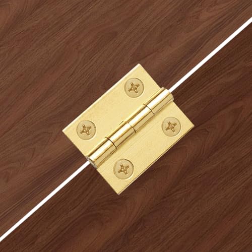 Mini Solid Brass Hinges Cabinet Drawer Butt Hinges for Jewelry Chest Wood Box,1/1.5/2.5Inch,8PCS (1Inch) - size: 1inch