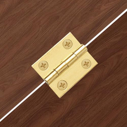 Mini Solid Brass Hinges Cabinet Drawer Butt Hinges for Jewelry Chest Wood Box,1/1.5/2.5Inch,8PCS (1Inch) - size: 1inch