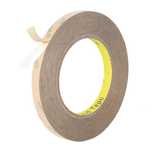 300LSE Double Sided Tape, 0.39in×45ft Clear Adhesive Mounting Tape Heavy Duty, Removable Picure Hanging Strips, Transparent Scrapbook Stickers, Thin Sticky Tape for Craft, Poster, LED Strips - size: 0.39in×45ft
