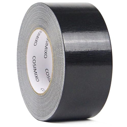 COSIMIXO 1-Pack Black Heavy Duty Duct Tape,2in x 55yds, Strong, Flexible, No Residue, All-Weather and Tear by Hand - Bulk Value for Repairs, Industrial, Professional Use - color: BLACK, size: 2INCH X 55YDS