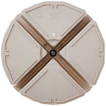 Custom Leathercraft1154 4-Inch High, Full-Round Bucket Tray,Cream White - size: No Size