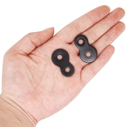 52pcs Figure 8 Fastener, Figure 8 Table Top Fasteners with Screws Heavy Duty Figure-Eigh Clips for Table Tops Connector Bracket (Black) - size: 52pcs