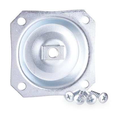 WADDELL Furniture Leg Mounting Bracket (1 Count, Straight Top Plate) | 18G Steel Quick Mount Table Leg Attachment Hardware | DIY Home Projects Made Easy | Compatible with Bolt Hanger Table Legs - color: Straight Top Plate